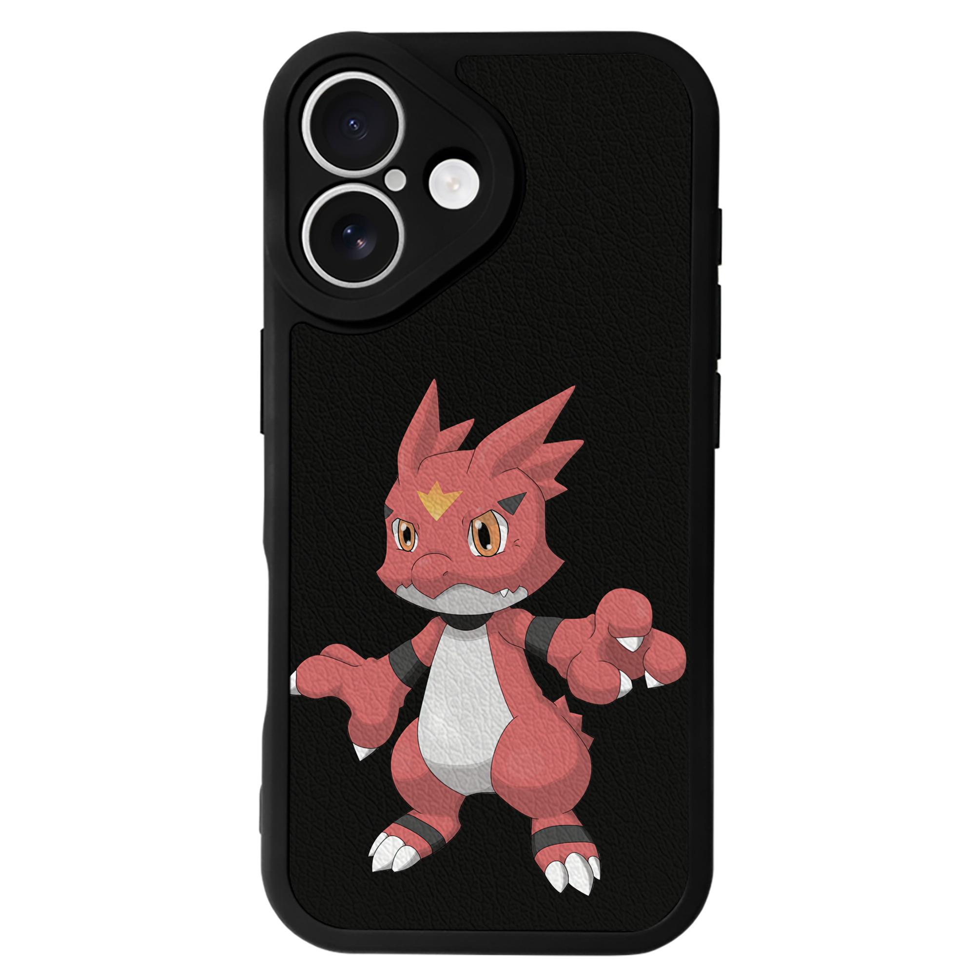 （画像用） Digimon デジタルモンスター/デジモン 【iPhone 16シリーズ対応】シリコンスマホケース（レザー調） 材質：シリコン